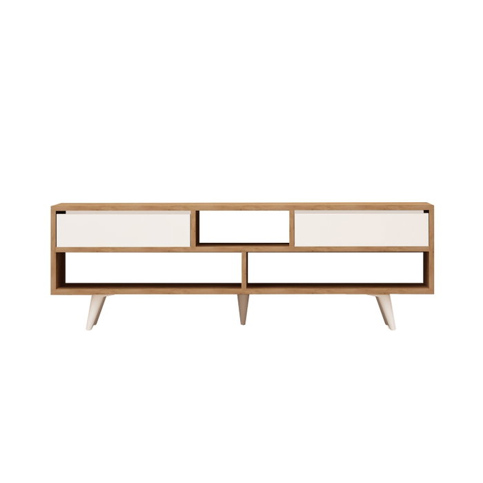 Hanah Home Glasgow Soporte de TV Roble y Blanco Hanah Home Glasgow Soporte de TV Roble y Blanco